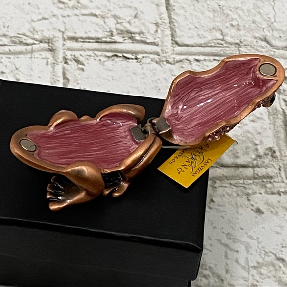 NWT Alexander Kalifano Jeweled Frog Trinket Box - Picture 3 of 9